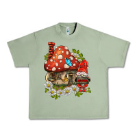 Oil Green welcome gnome ladybug Urban Heavy Tee - BarkalooDesign
