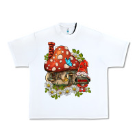 White welcome gnome ladybug Urban Heavy Tee - BarkalooDesign