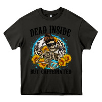Asphalt dead inside but caffeinated Heavy Core Tee - Zillion Design Studio