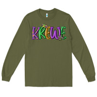Army Green mardi gras krewe Long Sleeve Tee - MaliasSmallBusiness