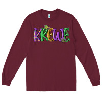 Burgundy mardi gras krewe Long Sleeve Tee - MaliasSmallBusiness
