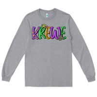 Heather Grey mardi gras krewe Long Sleeve Tee - MaliasSmallBusiness