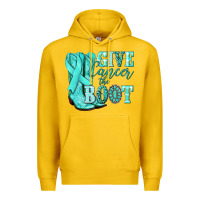 Lemon Give Cancer the boot Ovarian Cancer teal ribbon Premium Hoodie - NancyCooperArtShop