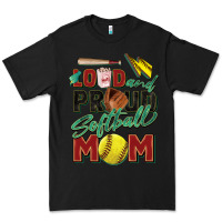 Black loud and proud softball mom Premium Tee - Zillion Design Studio