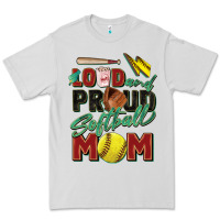 Dove Grey loud and proud softball mom Premium Tee - Zillion Design Studio