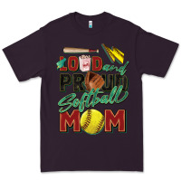 Plum loud and proud softball mom Premium Tee - Zillion Design Studio