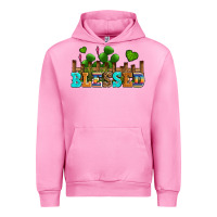 Fuchsia Pink blessed olivia Urban Hoodie - OliviaCreatesArt