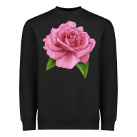 Black Perfume Delight Rose Heavyweight Sweatshirt - LillyAllenDesigns