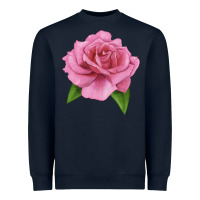 Navy Perfume Delight Rose Heavyweight Sweatshirt - LillyAllenDesigns