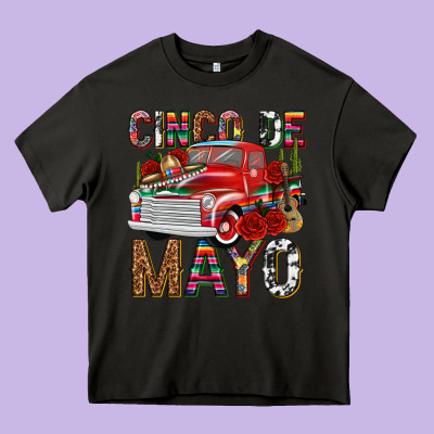 Cinco De Mayo Truck Heavy Core Tee Designed By Texasbilliewilder