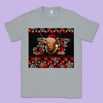 Highland Cow Joy Christmas Tumbler Classic Tee Designed By Jasminsmagicworld