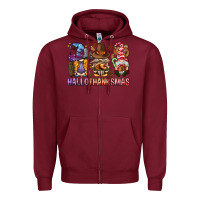Burgundy hallothanksmas gnomies bbs Zipper Hoodie - BundleAndBundleShop