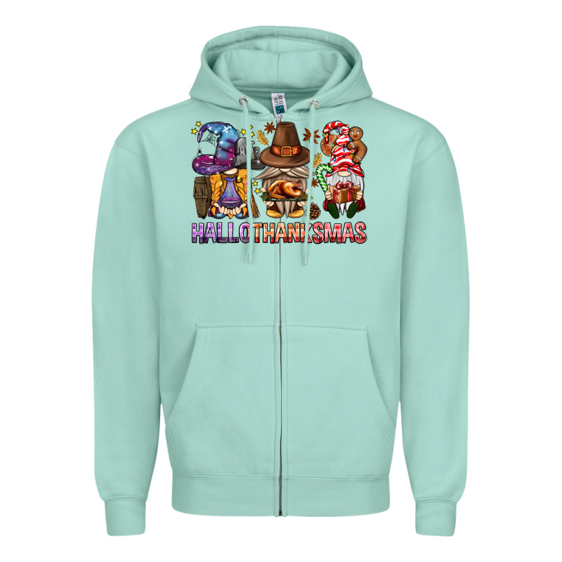Hallothanksmas Gnomies Bbs Zipper Hoodie by BundleAndBundleShop | Teevron