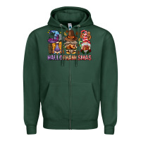 Sports Green hallothanksmas gnomies bbs Zipper Hoodie - BundleAndBundleShop