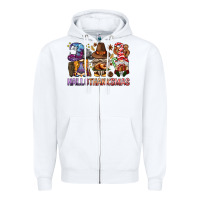White hallothanksmas gnomies bbs Zipper Hoodie - BundleAndBundleShop
