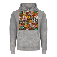 Cloud Rock cow and western seamless pattern Vintage Hoodie - BundleAndBundleShop