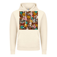 Vintage Artic cow and western seamless pattern Vintage Hoodie - BundleAndBundleShop