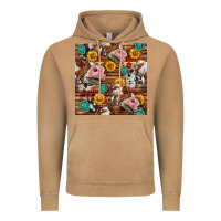 Vintage Camel cow and western seamless pattern Vintage Hoodie - BundleAndBundleShop