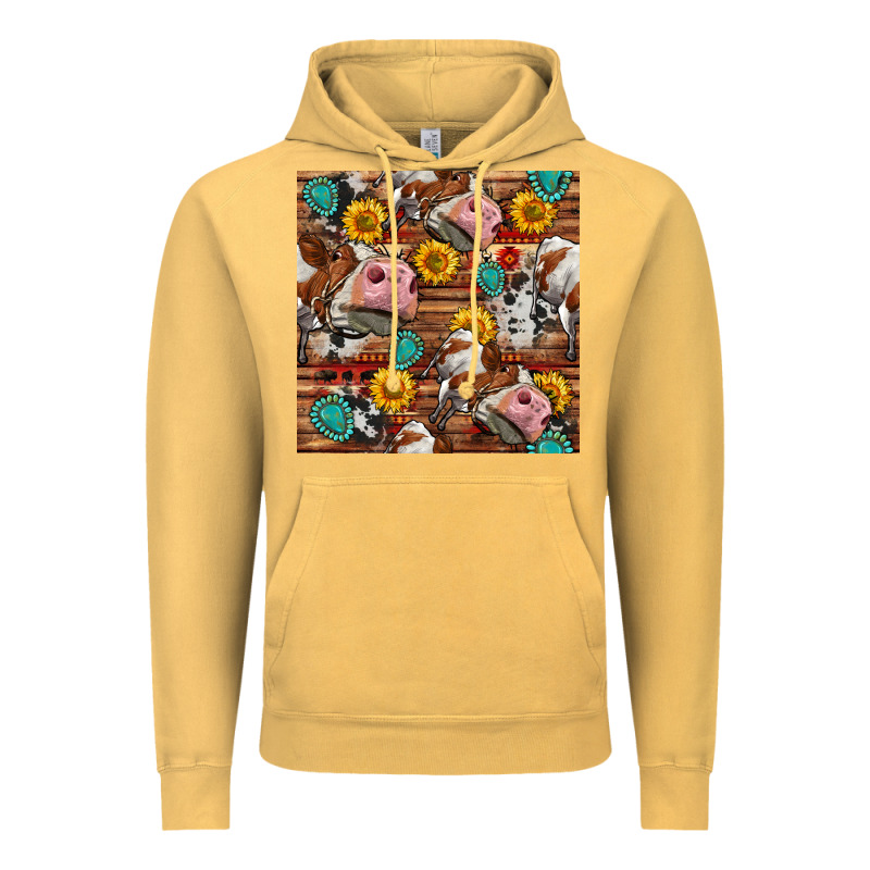Cow And Western Seamless Pattern Vintage Hoodie by BundleAndBundleShop | Teevron