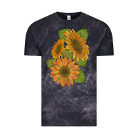 Cloud Black sunflowers b Vintage Tee - Artiststas