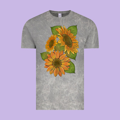 Sunflowers B Vintage Tee Designed By Artiststas