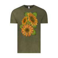 Vintage Olive sunflowers b Vintage Tee - Artiststas