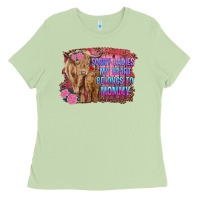 Matcha sorry ladies my heart belongs to mommy highland cow and calf Ladies Tee - RanaPortraitStore