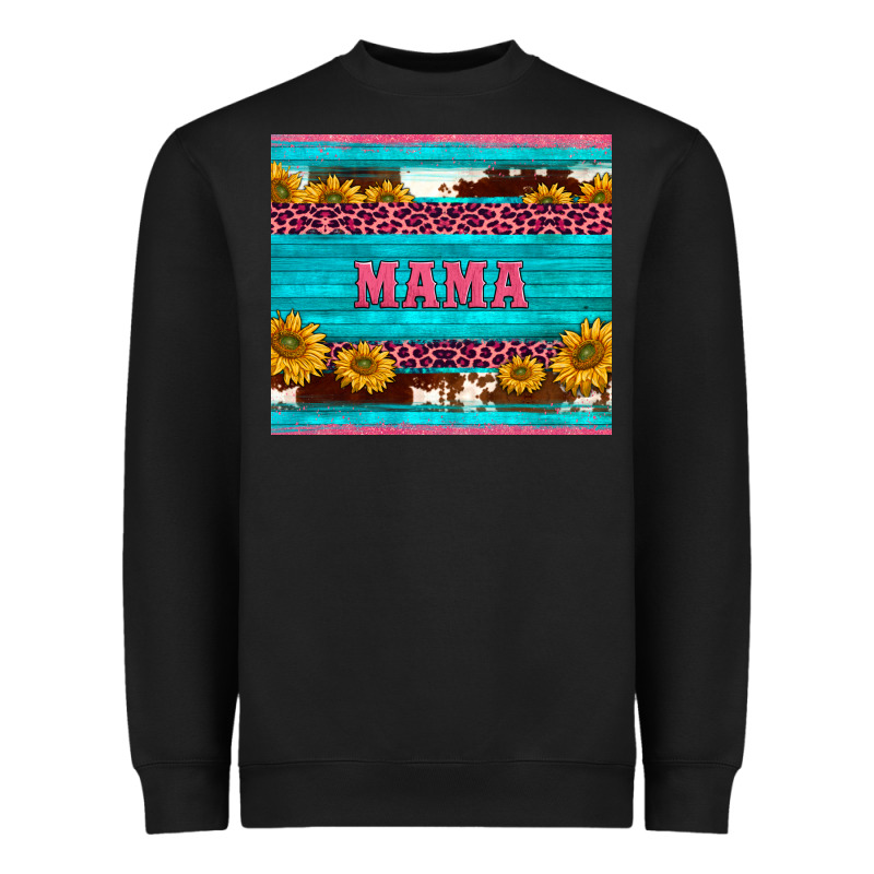 Cowhide Leopard Sunflowers Mama Heavyweight Sweatshirt by BarkalooDesign | Teevron