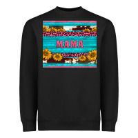 Black cowhide leopard sunflowers mama Heavyweight Sweatshirt - BarkalooDesign