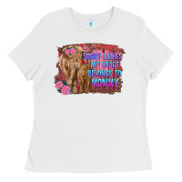 White sorry ladies my heart belongs to mommy highland cow and calf Ladies Tee - RanaPortraitStore