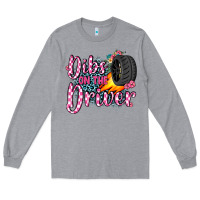Heather Grey dibs on the driver Long Sleeve Tee - JahusDesignShop