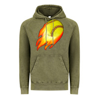 Vintage Olive softball Vintage Hoodie - JahusDesignShop