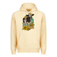 Pina Colada Sunflowers Cow Premium Hoodie - texasbilliewilder