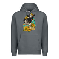 Rock Sunflowers Cow Premium Hoodie - texasbilliewilder