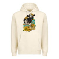 Tofu Sunflowers Cow Premium Hoodie - texasbilliewilder