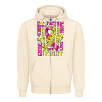 Sandshell breast cancer softball ribbon love cure fight bbs Zipper Hoodie - BundleAndBundleShop