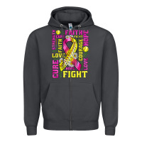 Smoke breast cancer softball ribbon love cure fight bbs Zipper Hoodie - BundleAndBundleShop