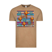 Vintage Coffee cactus gemstone seamless Vintage Tee - AdoDesignShop