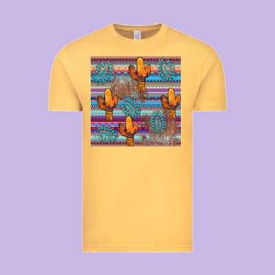 Cactus Gemstone Seamless Vintage Tee Designed By Adodesignshop