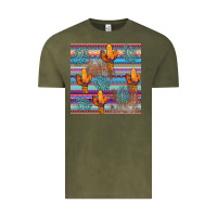 Vintage Olive cactus gemstone seamless Vintage Tee - AdoDesignShop