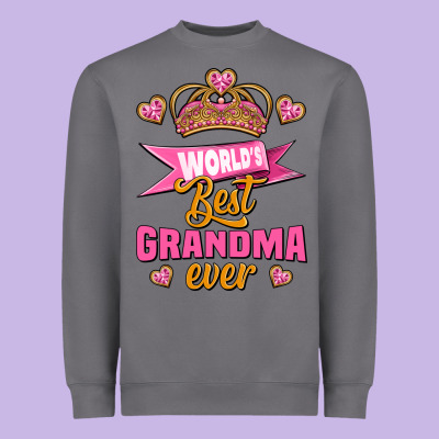 World's Best Grandma Ever Heavyweight Sweatshirt Designed By Jasminsmagicworld