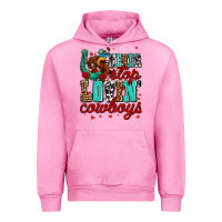 Fuchsia Pink never stop lovin cowboys olivia Urban Hoodie - OliviaCreatesArt