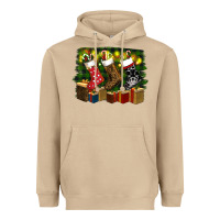 Christmas Santa Socks Heavyweight Hoodie | Teevron
