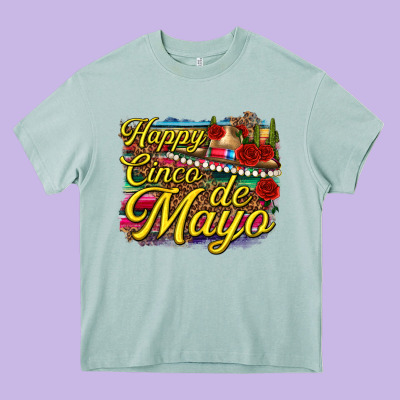 Happy Cinco De Mayo Heavy Core Tee Designed By Texasbilliewilder