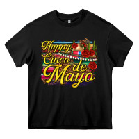 Black Happy Cinco de Mayo Heavy Core Tee - texasbilliewilder