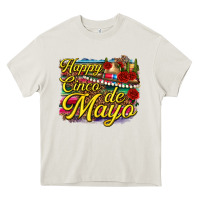 Cream Happy Cinco de Mayo Heavy Core Tee - texasbilliewilder
