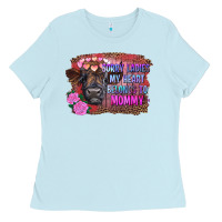 Baby Blue sorry ladies my heart belongs to mommy highland calf Ladies Tee - RanaPortraitStore