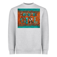 Heather Grey country girl Heavyweight Sweatshirt - BarkalooDesign