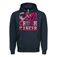 Navy crush cancer high heels bbs Zipper Hoodie - BundleAndBundleShop