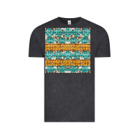 Vintage Black aztec cowhide seamless Vintage Tee - AdoDesignShop